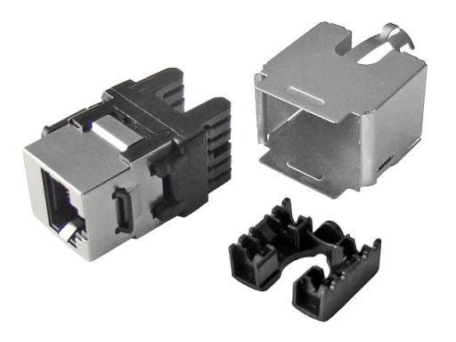 Zásuvka RJ45/8P8C, kat. 5E STP, tienená, typ KEYSTONE, kontakty LSA