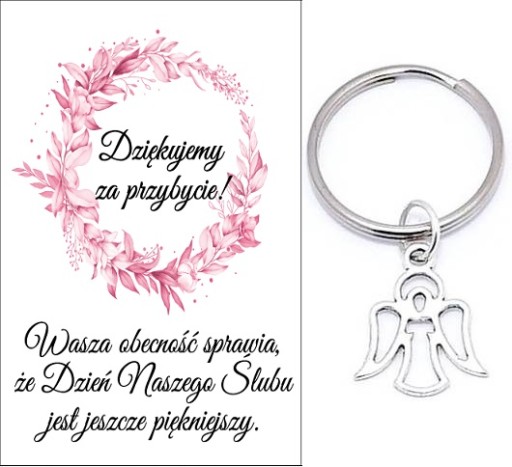 ĎAKUJEME HOSTOM DARČEK SVADOBNÝ ANJEL KĽÚČOVKA SPOMIENKY