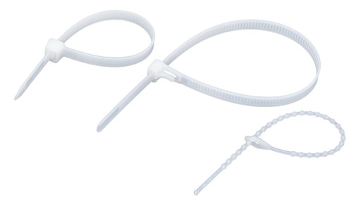 Sťahovacie pásky 50cm 500x4,8mm Biele 100 ks.