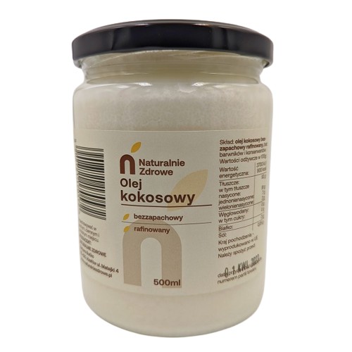 RAFINOVANÝ KOKOSOVÝ OLEJ BEZ PÁCHU 500ml