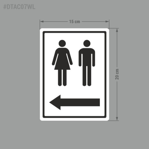 Samolepka WC šípka 15x20