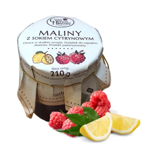MALINY S CITRONOVOU ŠŤAVOU 210g téglik 50g ovocia na 100g výrobku