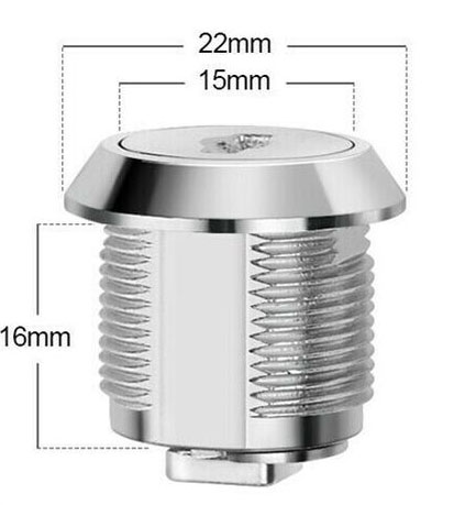 Kazetový zámok pre zásuvkové boxy 19 x 16 mm