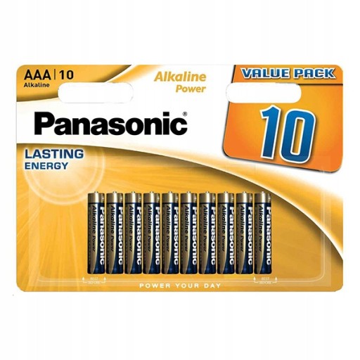 10x VÝKONNÁ BATÉRIA PANASONIC ALKALINE LR03 AAA 1,5V