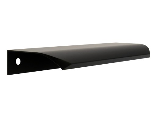 MATNÁ ČIERNA ÚCHYTKA NA NÁBYTOK, PREKRÝVANÁ, HRANA UA02 128 MM / 148 MM