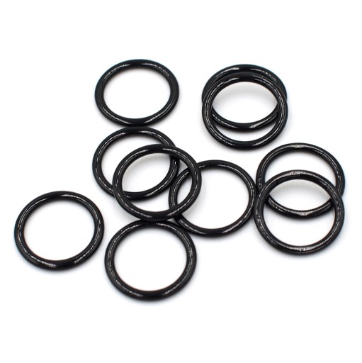 Prsteň KOVOVÝ 10 mm - ČIERNA