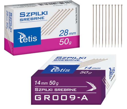Tetis GR009 ihličky, veľkosť 14 mm, krabička 50 g
