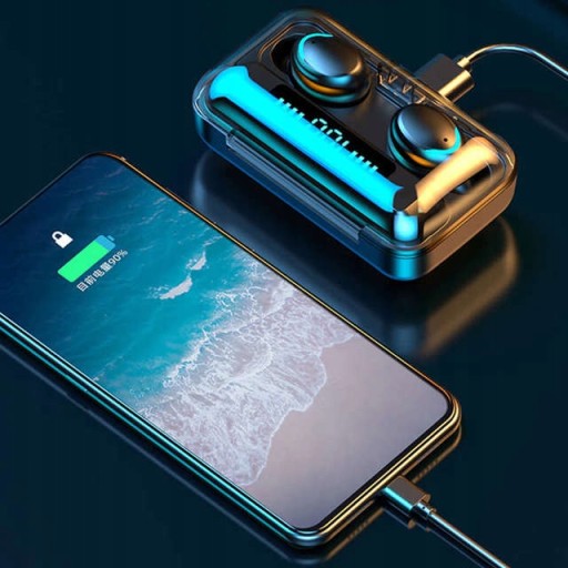 BLUETOOTH 5.1 BEZDRÔTOVÉ SLÚCHADLÁ + LED DISPLEJ POWERBANK