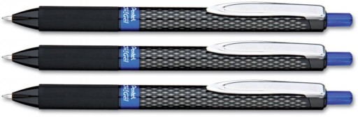 Pentel gélové pero ČIERNA 0,7 mm OH! GEL x 3