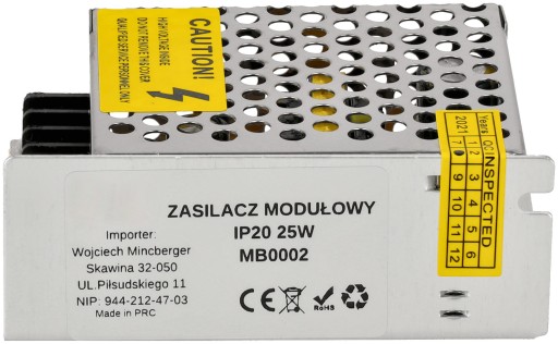 Modulárny LED zdroj pre pásiky 2,1A 25W 24W 12V