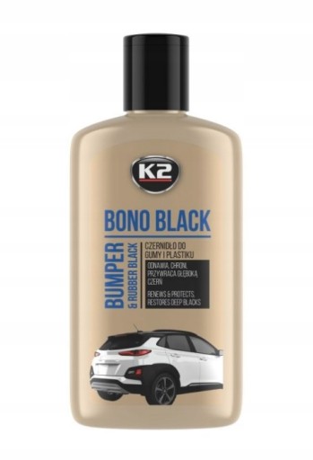 K2 BONO BLACK 250 ml černiaci prostriedok na gumu a plasty