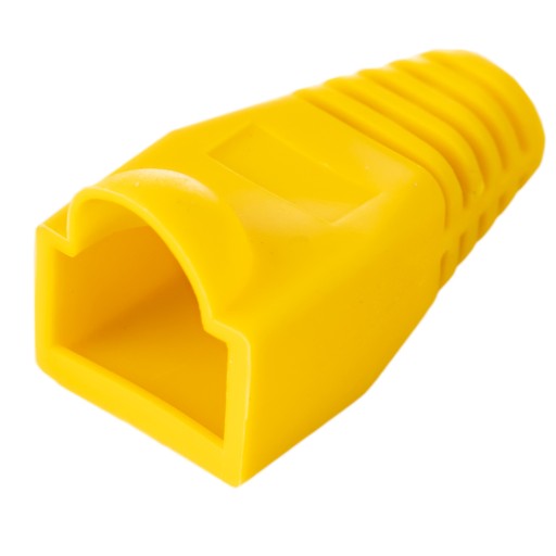 Guma na zástrčku RJ-45, žltá, balenie 50 ks