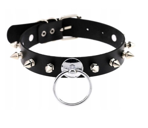 ČIERNA EKOKOŽENKA CHOKER BDSM GOTHIC PUNK GOLIER