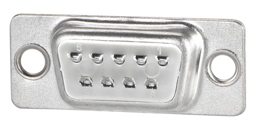 Zástrčka RS232 D-SUB 9P, spájkovaná, priskrutkovaný kryt, čierna