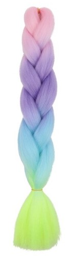 SYNTETICKÉ VLASY OMBRE BRIDGES ROVNÉ FAREBNÉ DREADS Braid K1