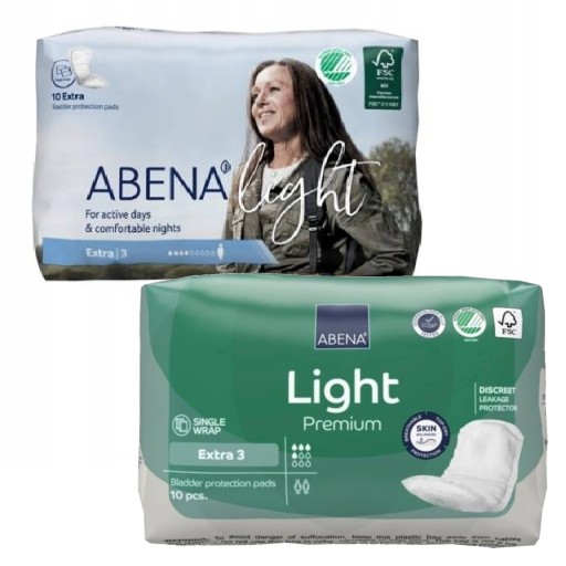 UROLOGICKÉ vložky na inkontinenciu moču ABENA LIGHT EXTRA 10 ks.