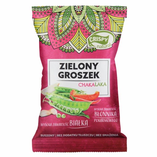 Crispy Natural Sušený zelený hrášok s príchuťou chakalaka posypky 25 g