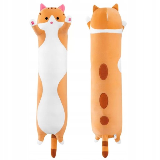 MASKOT MASKOT, DLHÉ MAČIATKO, PLYŠOVÁ HRAČKA TLAČIDLA, MAZLÍČKA PRE DETI, HNEDÁ, 50CM