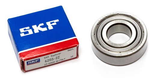 LOŽISKO 6203 ZZ SKF KOVOVÉ PROTIPRACHOVÉ PRE PRÁČKU