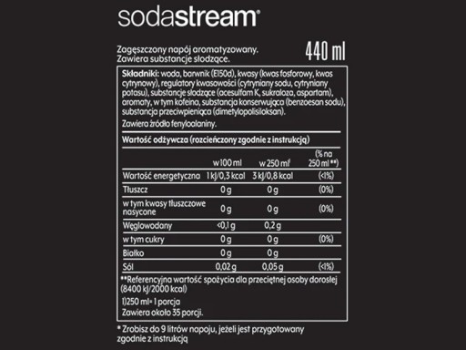 PEPSI MAX NULOVÝ KONCENTRÁT SIRUP PRE SODASTREAM SATURATOR 9L DRINK s 440ml