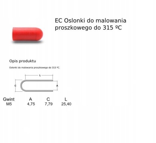 Silikónový kryt M 5, dĺžka 25,40 mm - 50 ks.