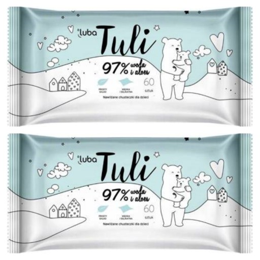 Luba Tuli vlhčené obrúsky pre deti s aloe 60ks x 2ks