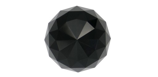 Krištáľový nábytkový gombík, krištáľový chróm, čierny Fi30mm H-41mm - GKS003 AMIX