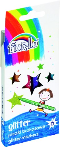 ZNAČOVAČE FIORELLO, GLITTROVÉ ZNAČKY, 6 farieb
