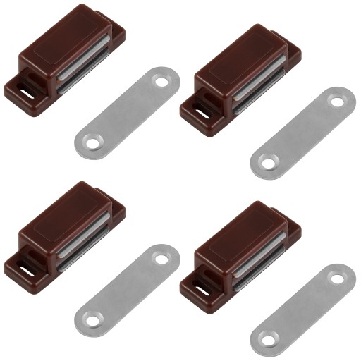 Magnetický zámok Hnedá nábytková západka - 4 ks