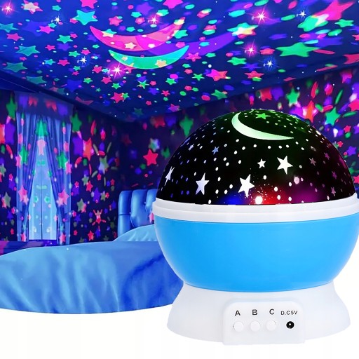 PROJEKTOR MOON SKY STAR OTOČNÝ PROJEKTOR NOČNEJ LAMPY PRE DIEŤA