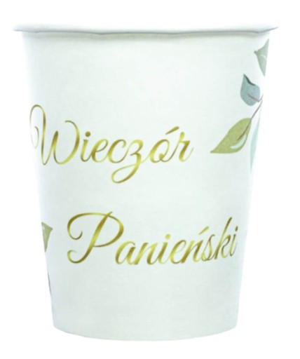 Hen Party Cups Green Leaves 6 kusov