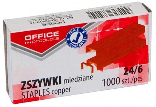 Medené ZOŠÍVAČKY pre 24/6 ZOŠÍVAČKY 1000 ks Kancelárske výrobky VYSOKÁ KVALITA