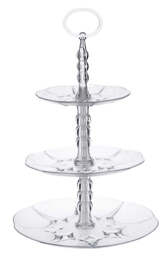 TORTA TANIER OVOCIE TRANSPARENTNÁ Pyramída 26cm, 3-poschodová