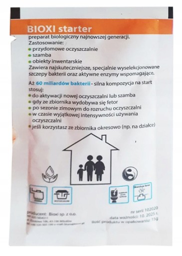 BIOXI BAKTÉRIE PRE septik čističky odpadových vôd 60 MILIÁR ENZÝMOV VEĽMI ÚČINNÉ!