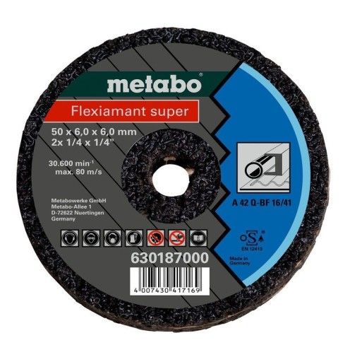 Stopkový brúsny kotúč 50x6x6mm Metabo Super