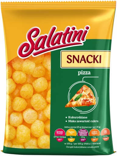 Salatini snack s príchuťou pizza 25g