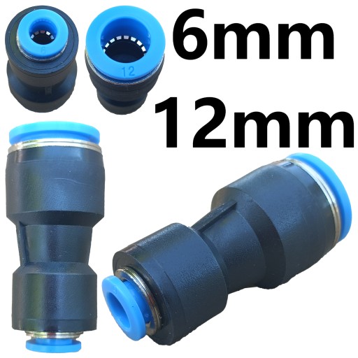 Zásuvný konektor pneumatickej redukcie 12 - 6mm PG 12-6