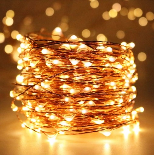 OSVETLENIE LED SVIETIDLÁ VIANOČNÁ VENČICA DEKORÁCIA USB LAMPY 100 LED 10m