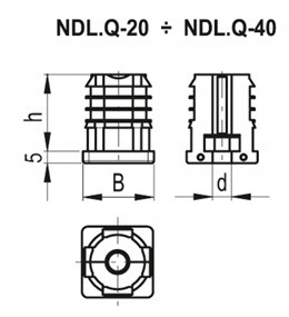 Vložka pre profily NDL.Q-25X1,5-M10