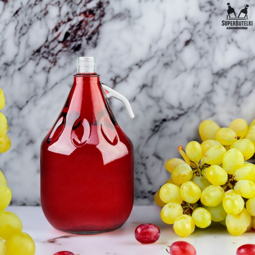Demižón NA VÍNO, CIDER, 3 L. Balónová fľaša na VÍNO, galón