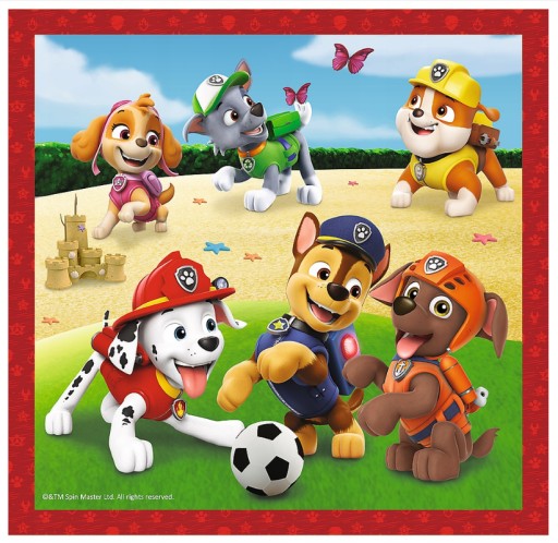 Puzzle 3v1 Šťastné psy Tlapková patrola Trefl