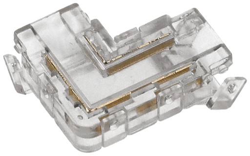 Uhlový konektor pre LED pásik 8mm Rohový 'L' 2 PIN