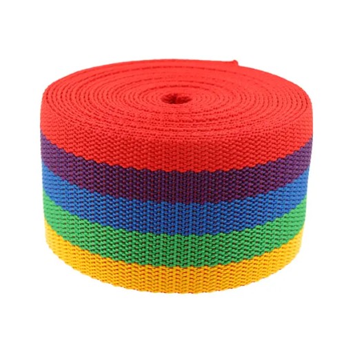 Prepravná páska 60mm RAINBOW polypropylén 5mb 1100kg hrúbka 1,5mm