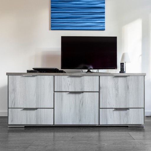 Nábytok podobný drevu Dýha dvierka fólia Dub svetlosivá šírka 45cm