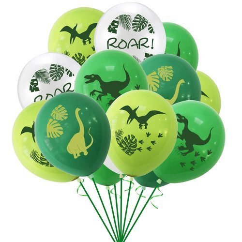 Latexové balóniky Zelené dinosaury 8 ks