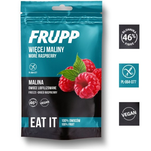 Mrazom sušené maliny, sušené ovocie 13g FRUPP