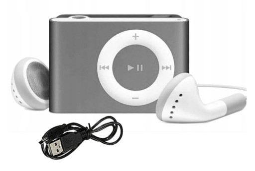 MP3 PREHRÁVAČ Čítačka kariet až do 32 GB ŠEDÉ slúchadlá