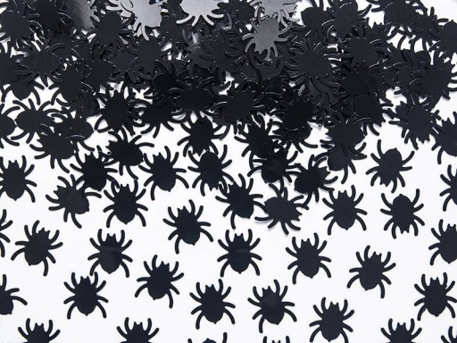 Halloweenské fóliové konfety 15 g - pavúky a pavučiny