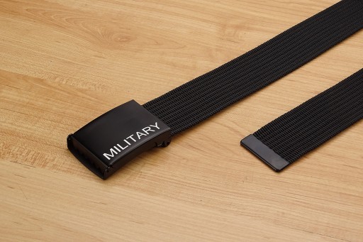 Pánsky vojenský opasok BLACK MILITARY Webbing