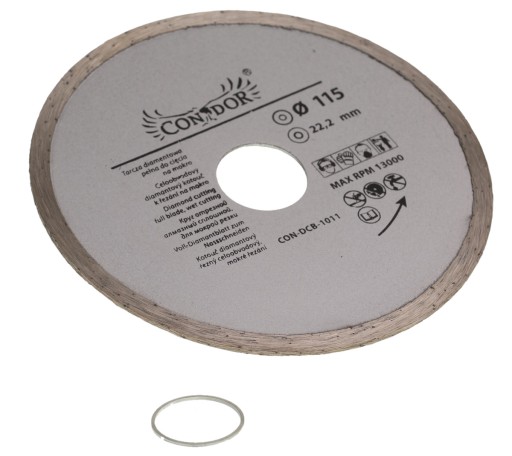 PLNÝ DIAMANTOVÝ KOTOUČ PRE MOKRÉ REZANIE 115 mm